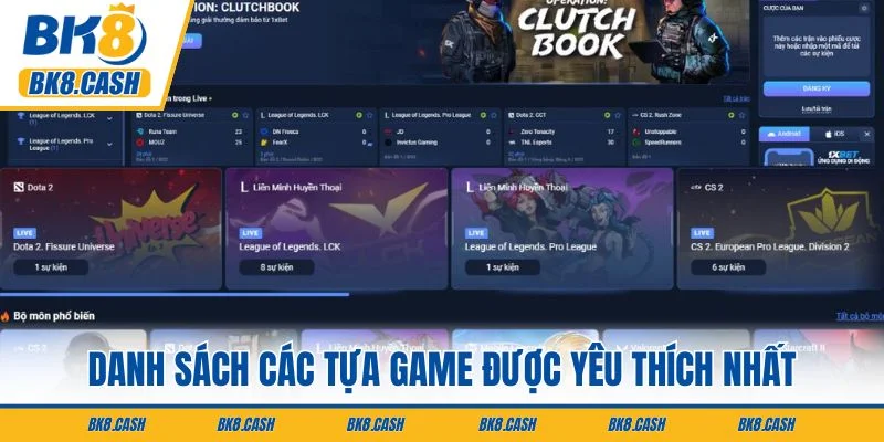 Danh sách các tựa game được yêu thích nhất