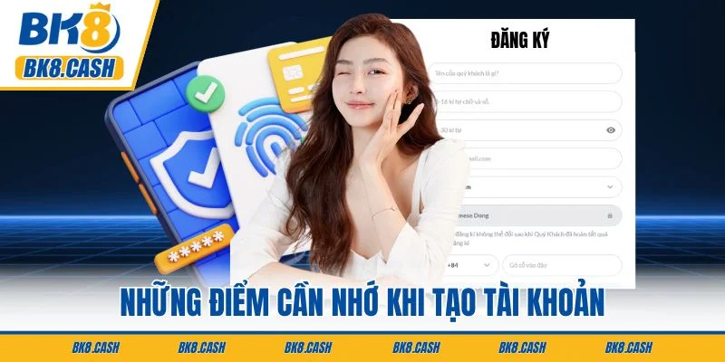 Những điểm cần nhớ khi tạo tài khoản
