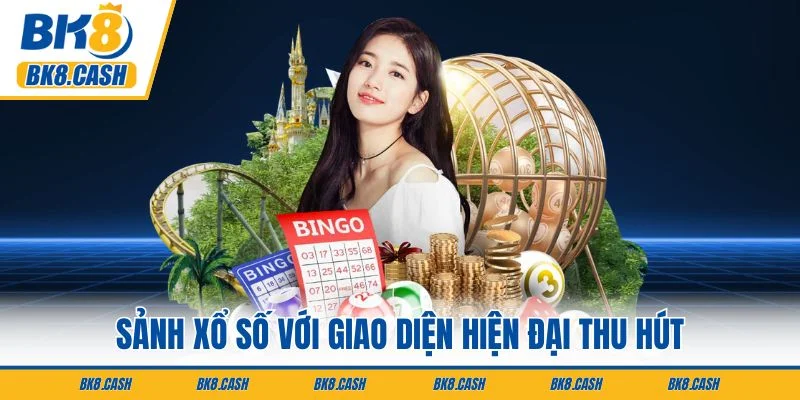 Sảnh xổ số với giao diện hiện đại thu hút